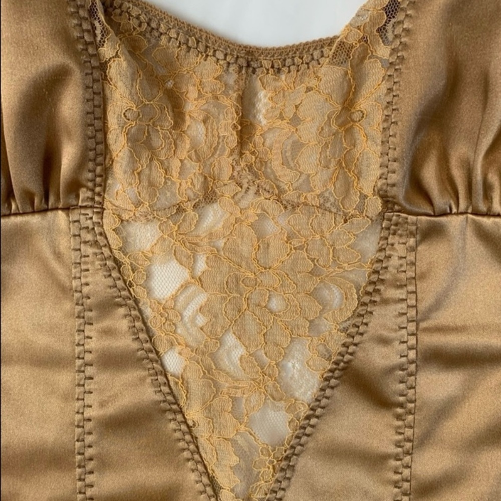 Dolce and Gabbana corset top Gold Satin Sheer - Picture 6 of 6